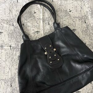 Furla Black Leather Shoulder Bag